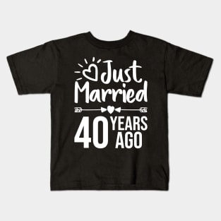 Just married 40 years ago Kids T-Shirt